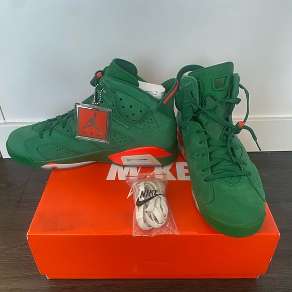 Green and orange original retro Jumpman Nike air Jordans US size 13 - Picture 3 of 10